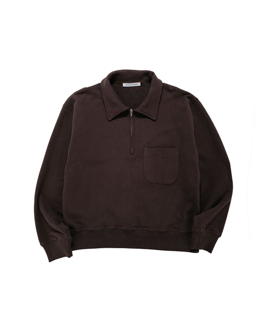 Body of Work Myrtle Quarter-Zip Sweatshirt Sueded French Terry Loam