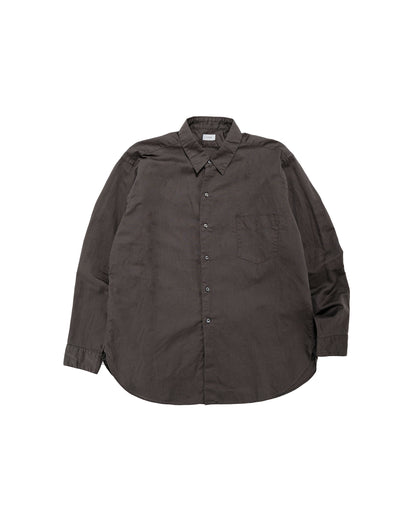CIOTA Regular Collar Shirt CottonLinen Charcoal Gray