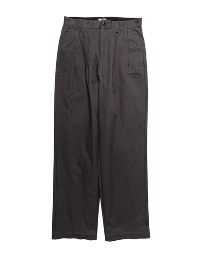 lost & found CIOTA CIOTA 2 Tuck Chino Cloth Pants (Stone Wash) Charcoal Grey