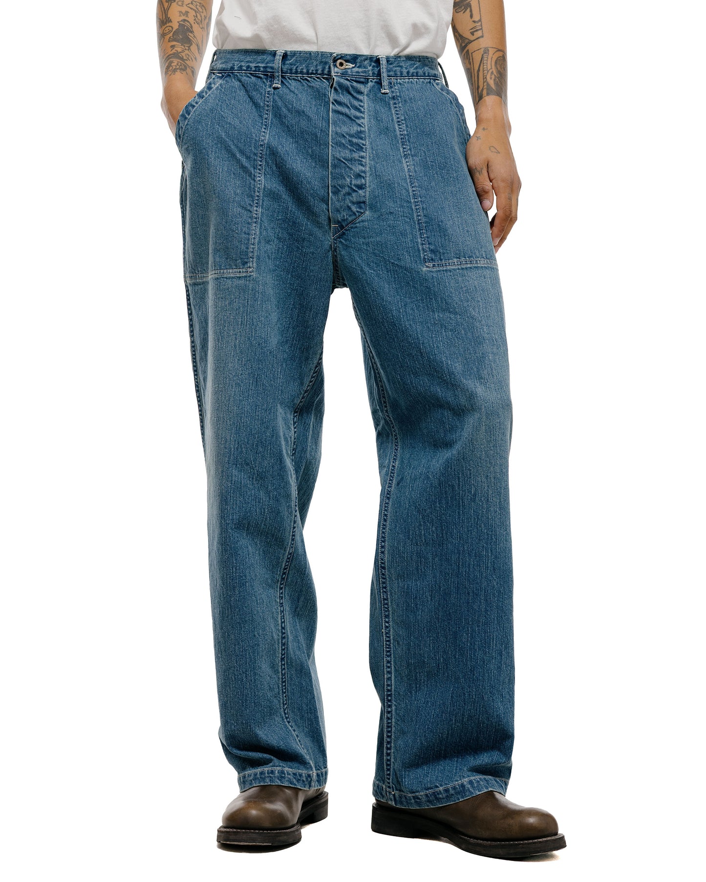 lost & found CIOTA CIOTA Denim Baker Pants Medium Blue