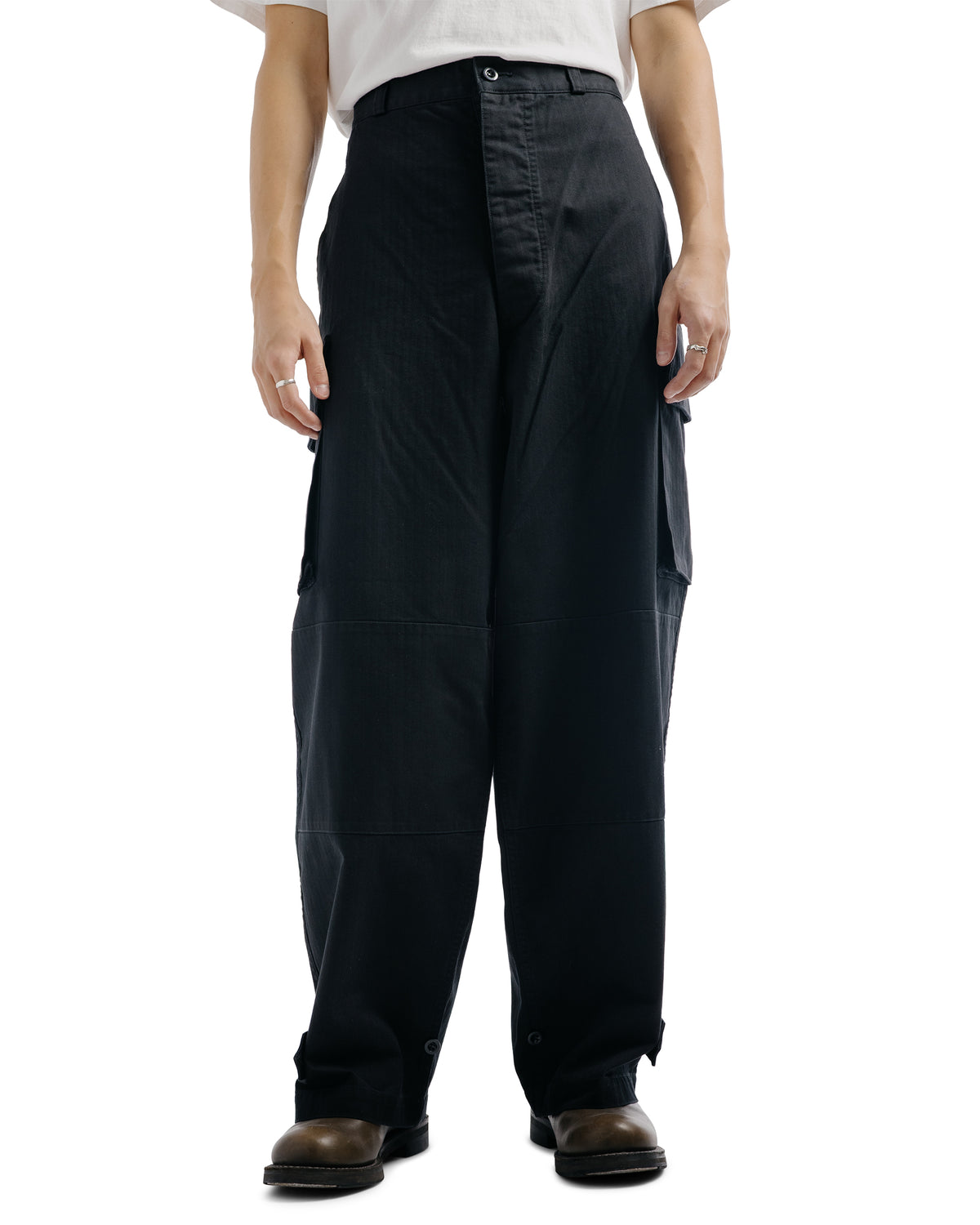 lost & found CIOTA CIOTA Herringbone M-47 Field Pants Black