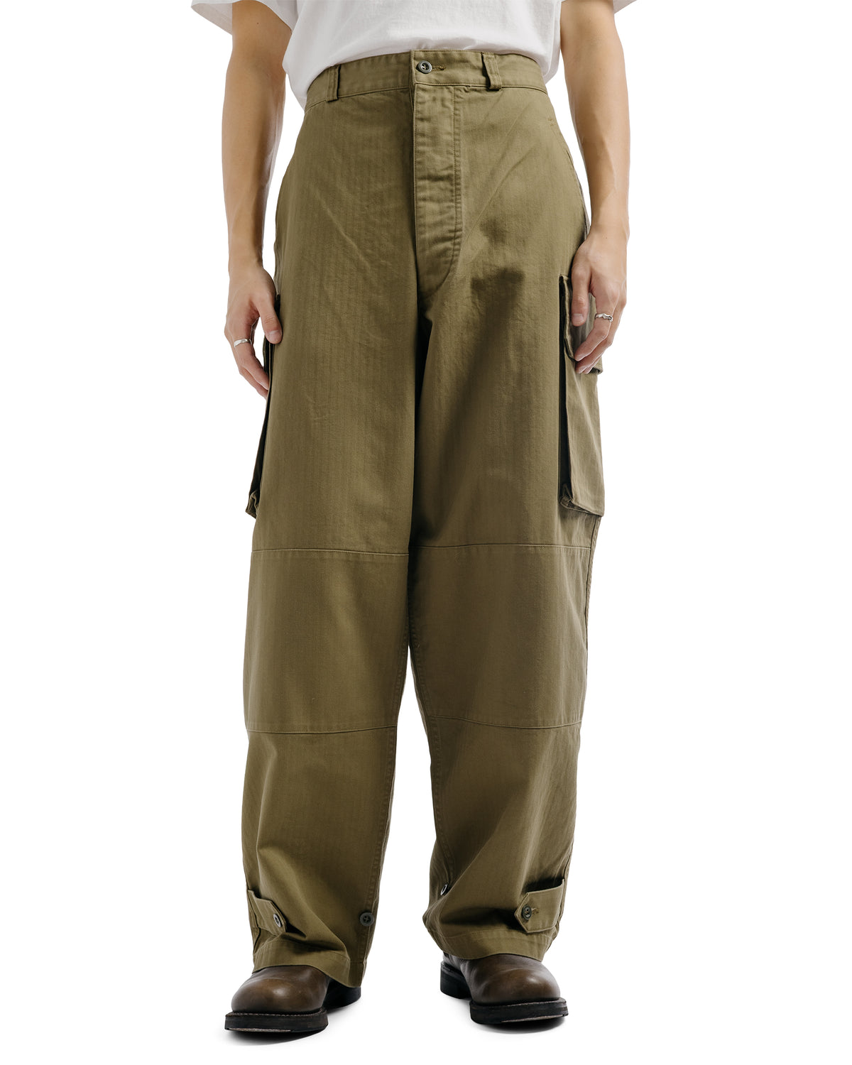 CIOTA Herringbone M-47 Field Pants Dark Olive