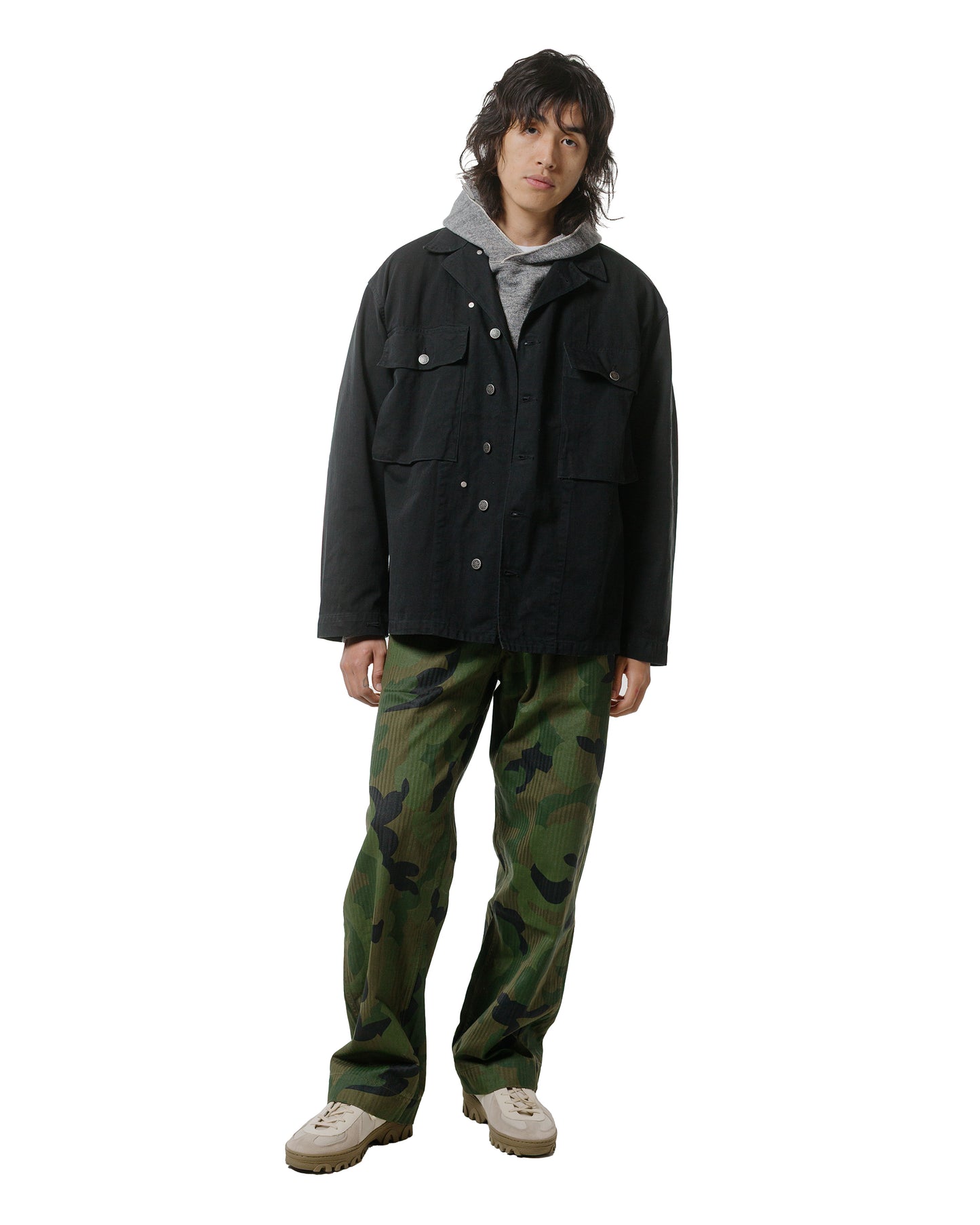 lost & found CIOTA CIOTA M-43 HBT Jacket (Stone Wash) Black