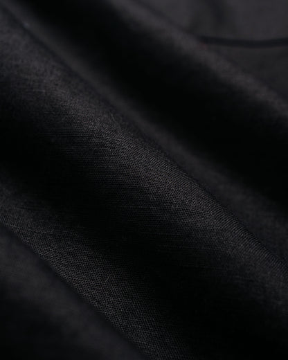 CIOTA Regular Collar Shirt Cotton/Linen Black