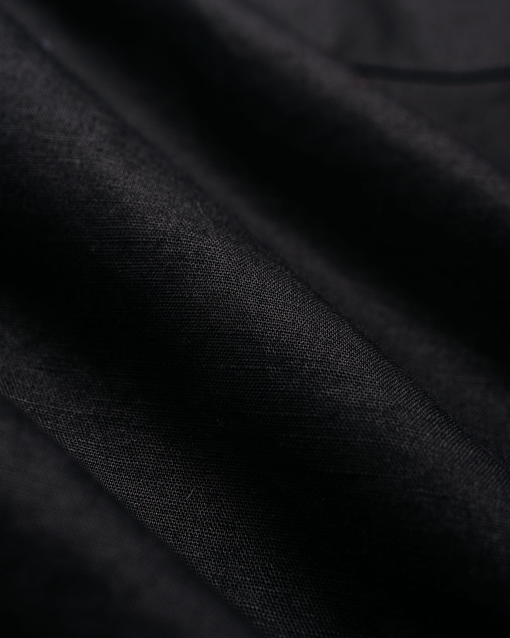 lost & found CIOTA CIOTA Open Collar Short Sleeve Shirt Cotton/Linen Black