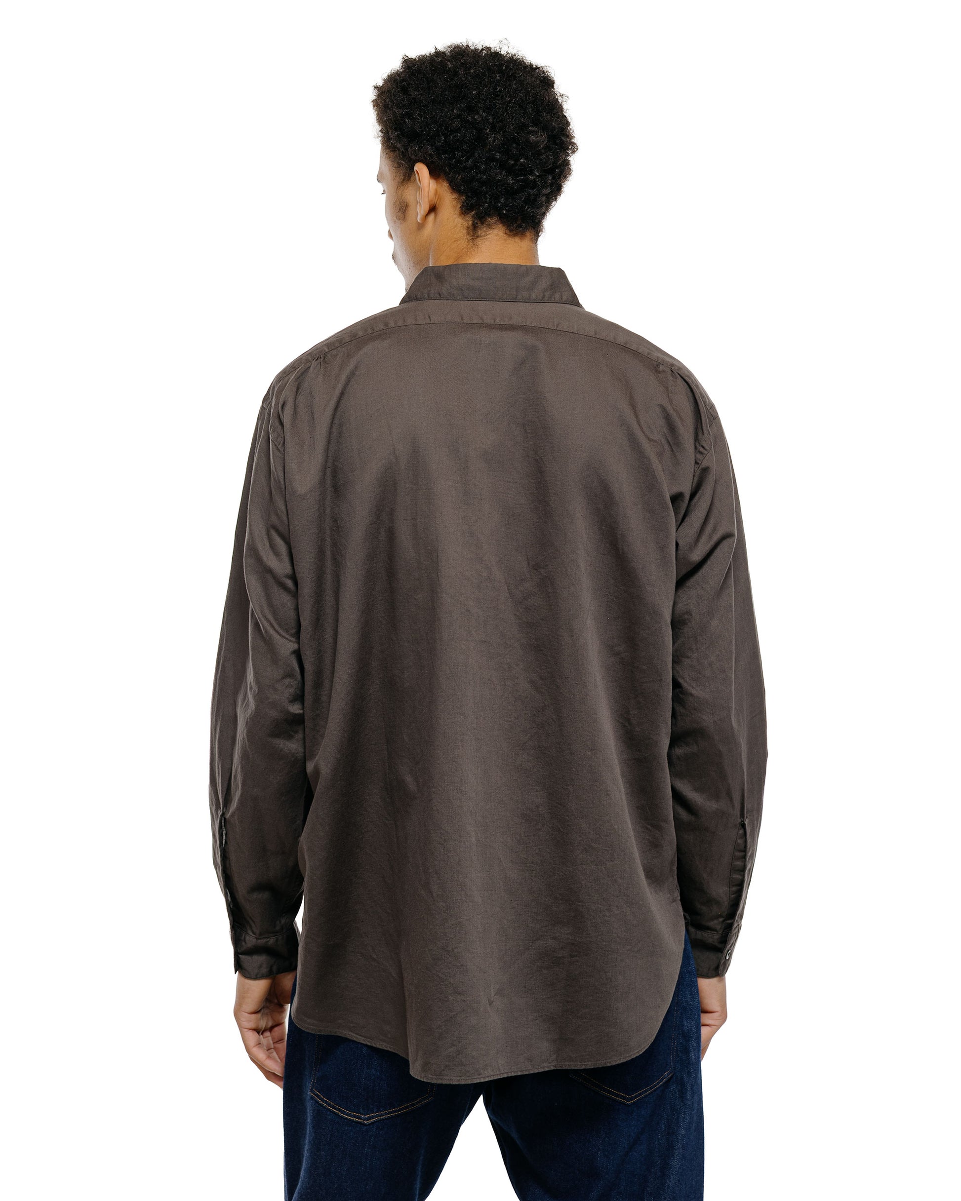 CIOTA Regular Collar Shirt Cotton/Linen Charcoal Gray