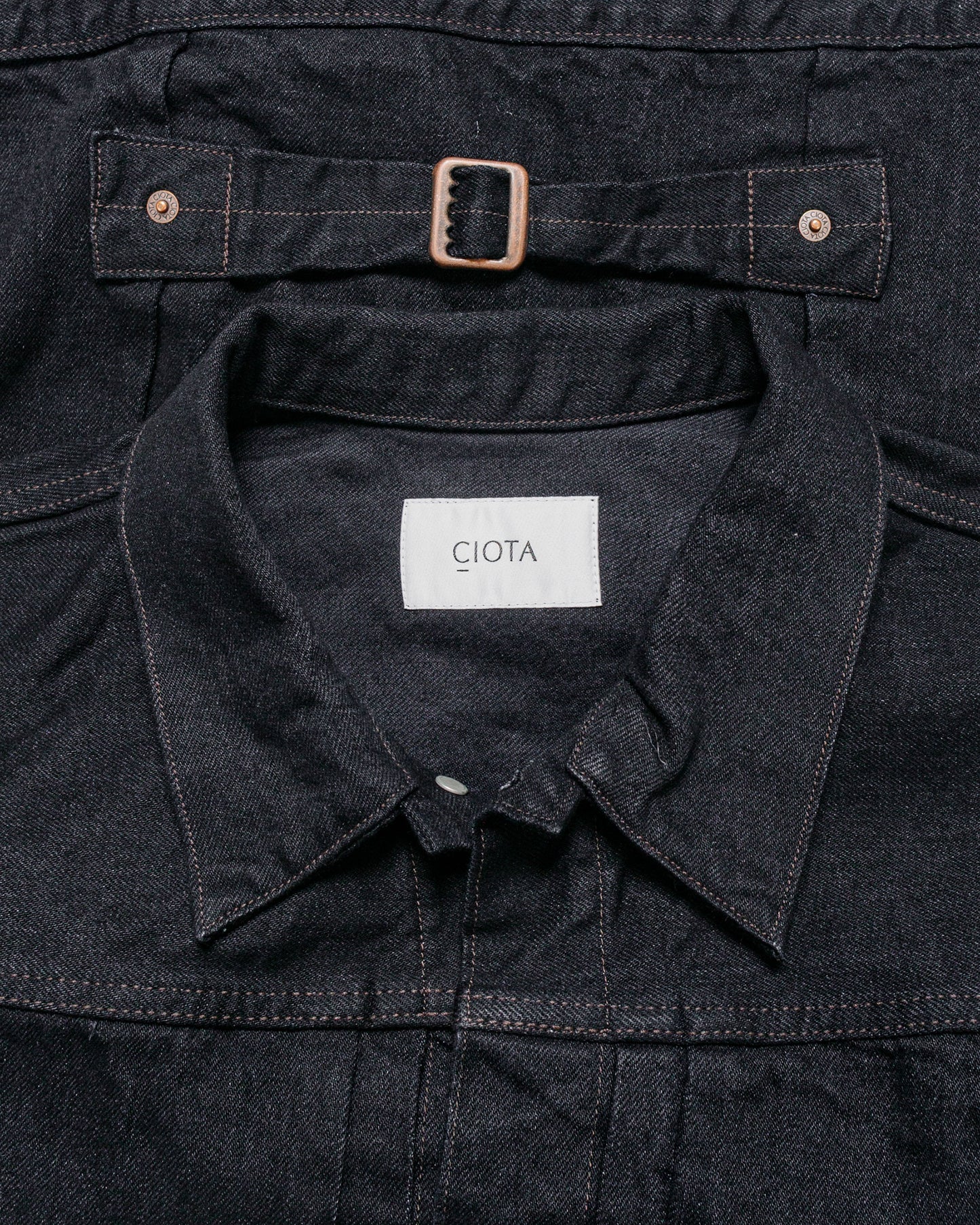 lost & found CIOTA CIOTA Single Pocket Denim Jacket Black One Wash