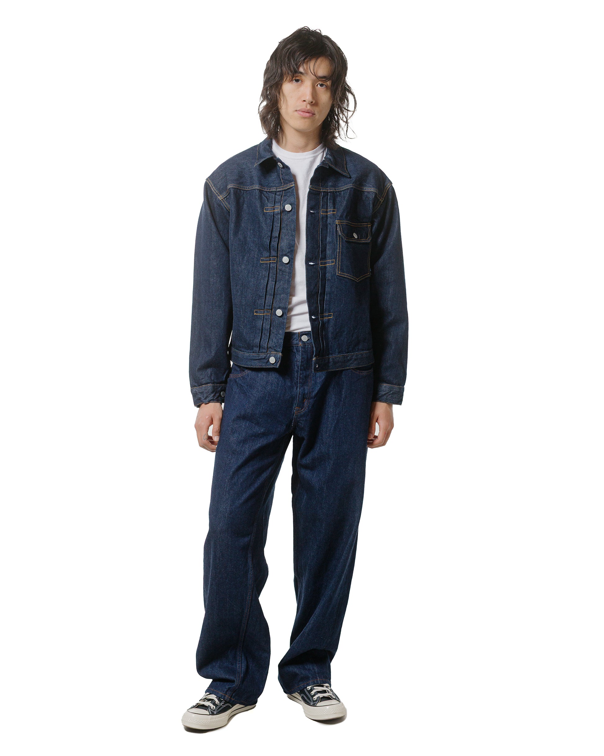 lost & found CIOTA CIOTA Single Pocket Denim Jacket (Real Indigo) Navy One Wash