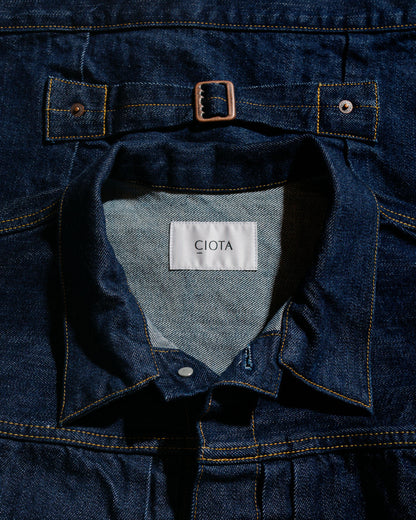 lost & found CIOTA CIOTA Single Pocket Denim Jacket (Real Indigo) Navy One Wash