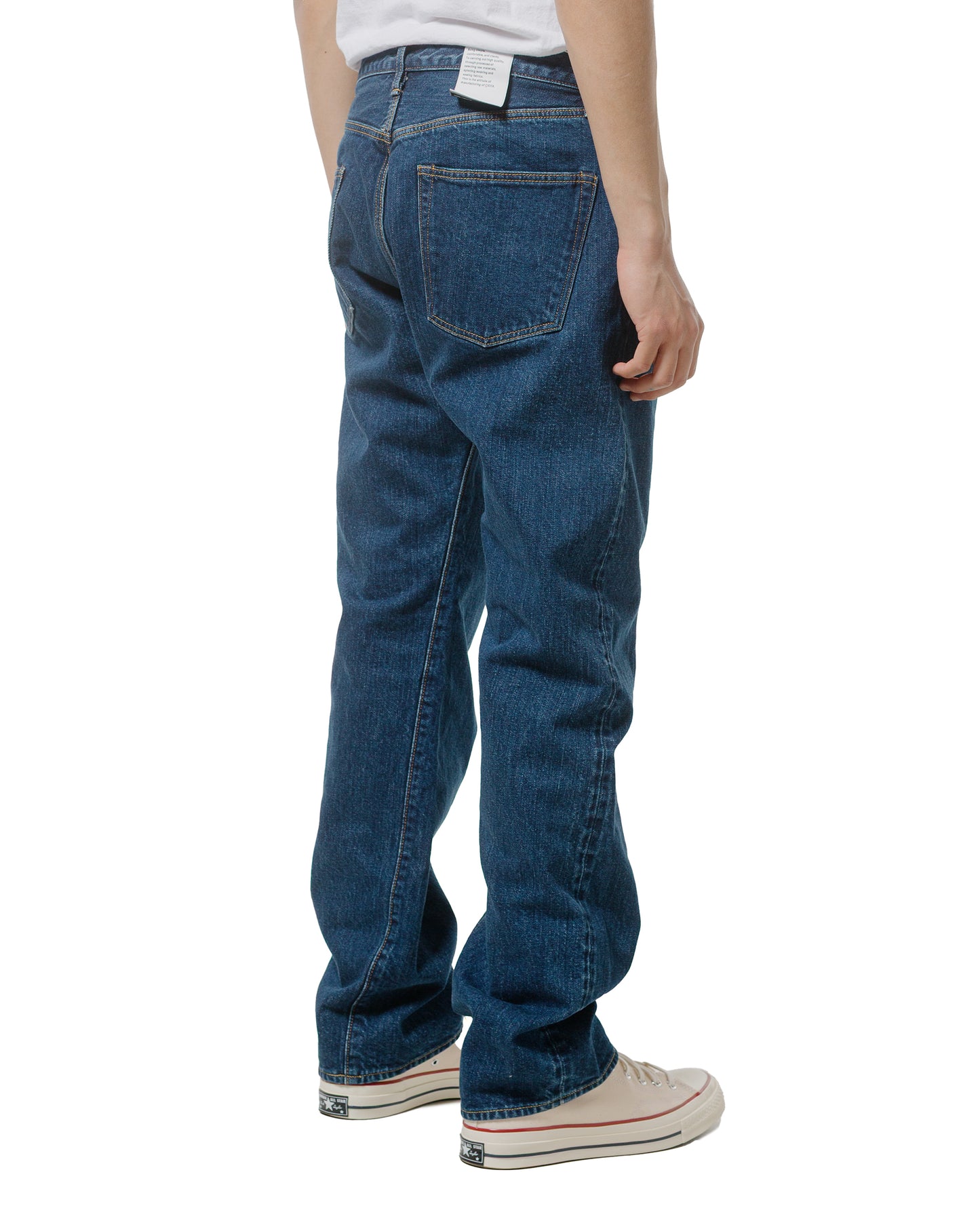 lost & found CIOTA CIOTA Straight 5 Pocket Pants (Real Indigo) Dark Blue Damage