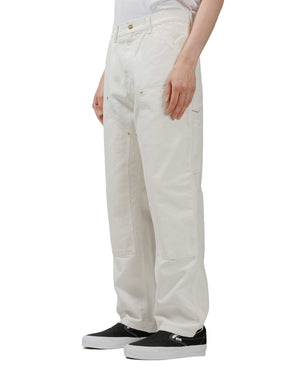 Carhartt W.I.P. Double Knee Pant Canvas Wax Rinsed model front