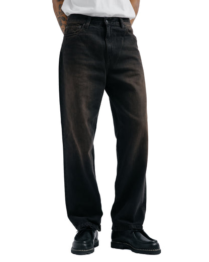 Carhartt W.I.P. Aaron Pant Camano Denim Black Tobacco Used Wash