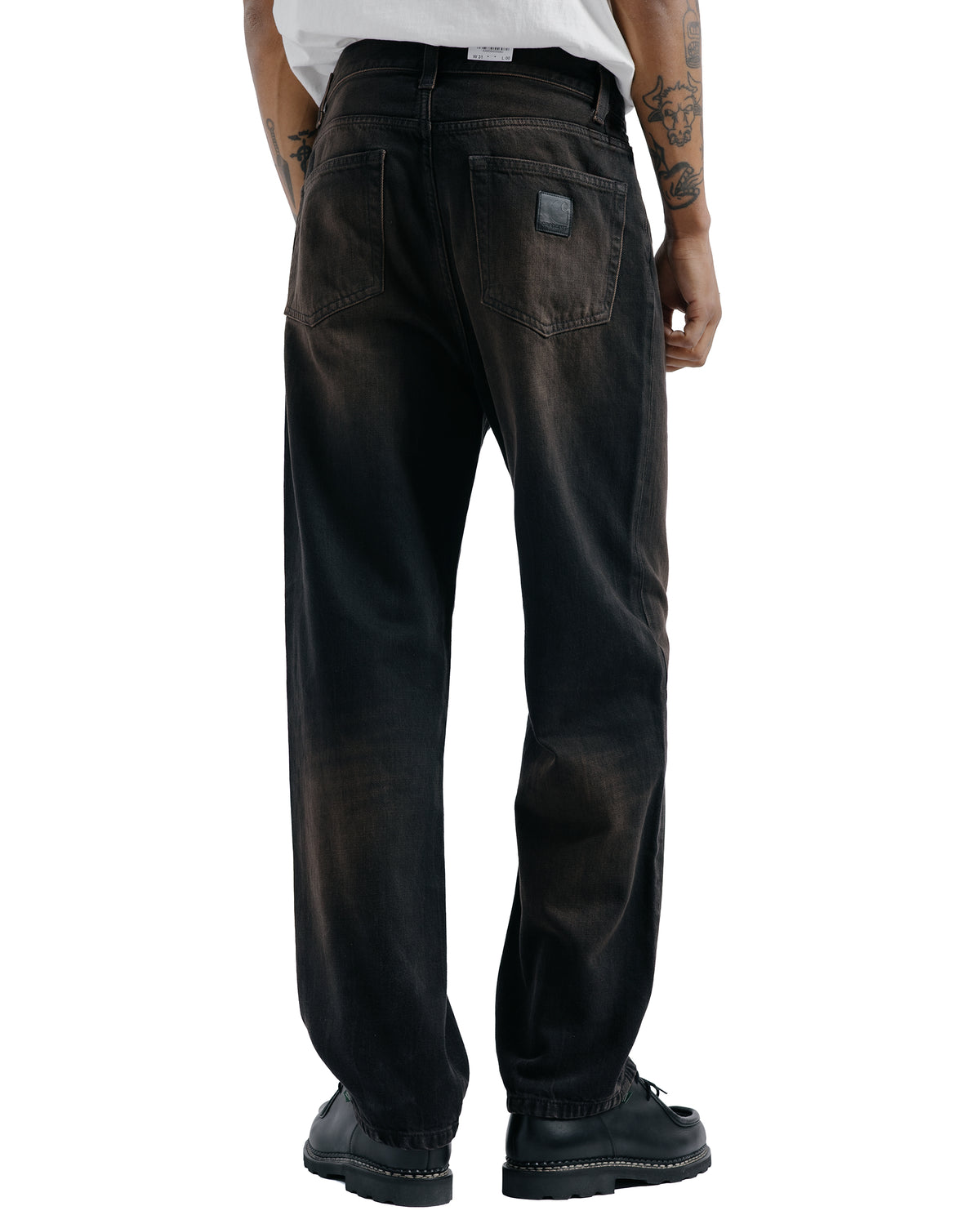 Carhartt W.I.P. Aaron Pant Camano Denim Black Tobacco Used Wash