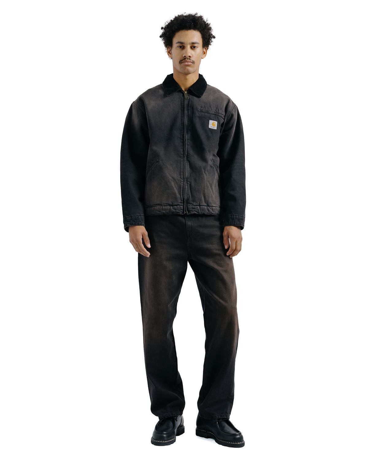 Carhartt W.I.P. Aaron Pant Camano Denim Black Tobacco Used Wash