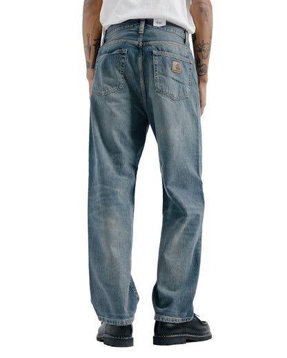 Carhartt W.I.P. Aaron Pant Camano Denim Blue Worn Used Wash