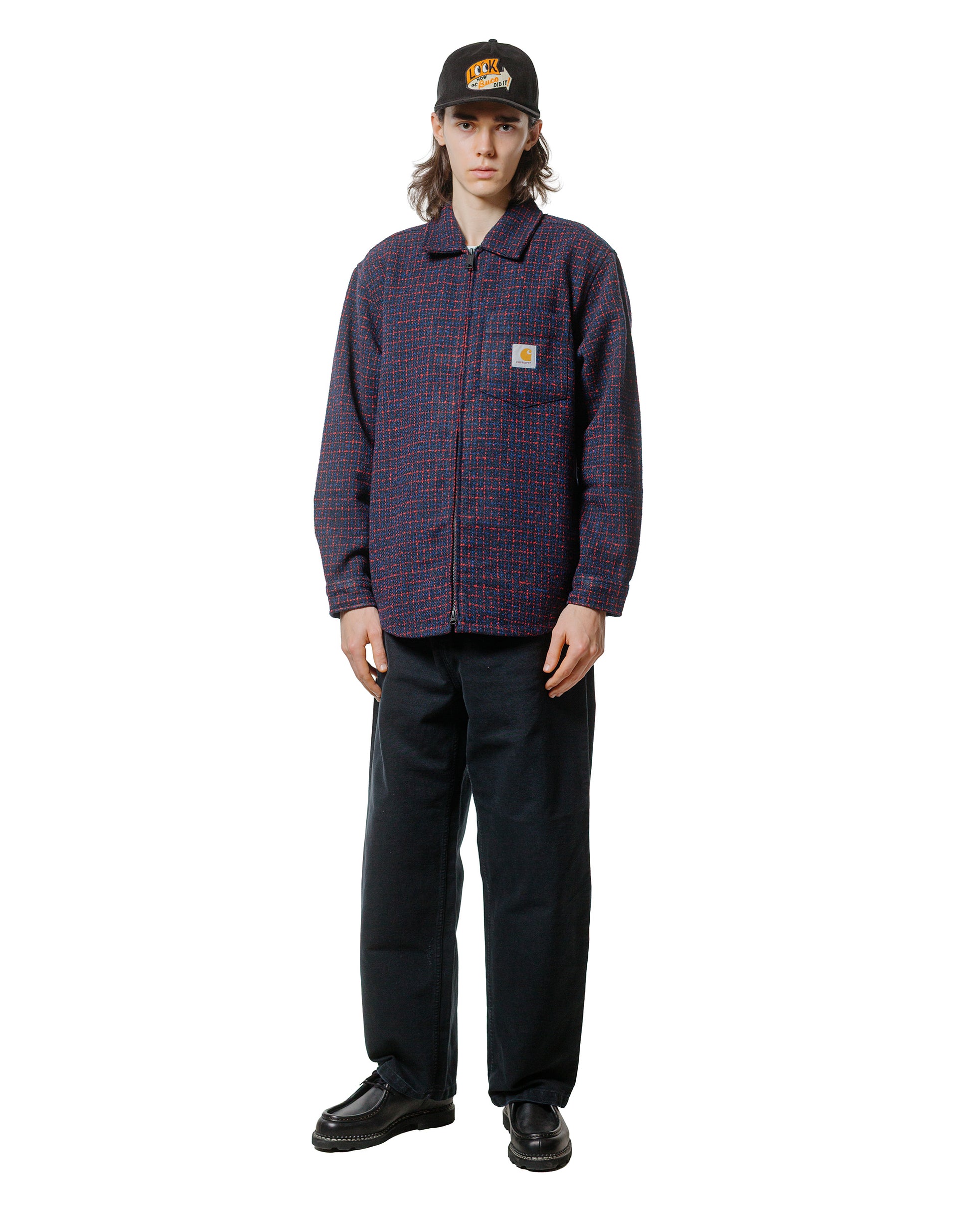 lost & found Carhartt Work In Progress Carhartt W.I.P. Bellamy Check Shirt Jacket Deep Night