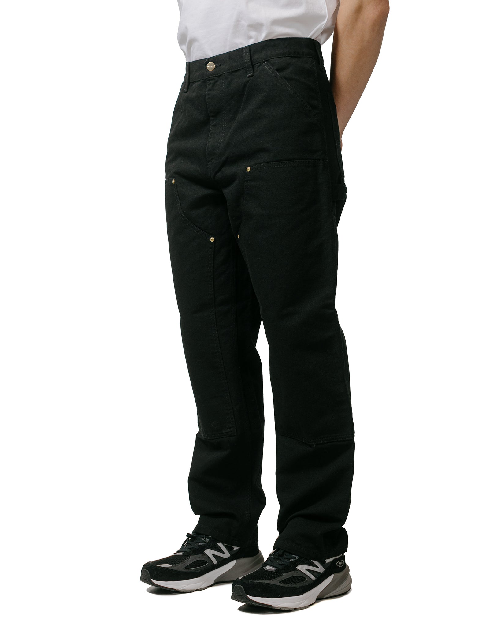 Carhartt W.I.P. Double Knee Pant Canvas Black Rinsed model front