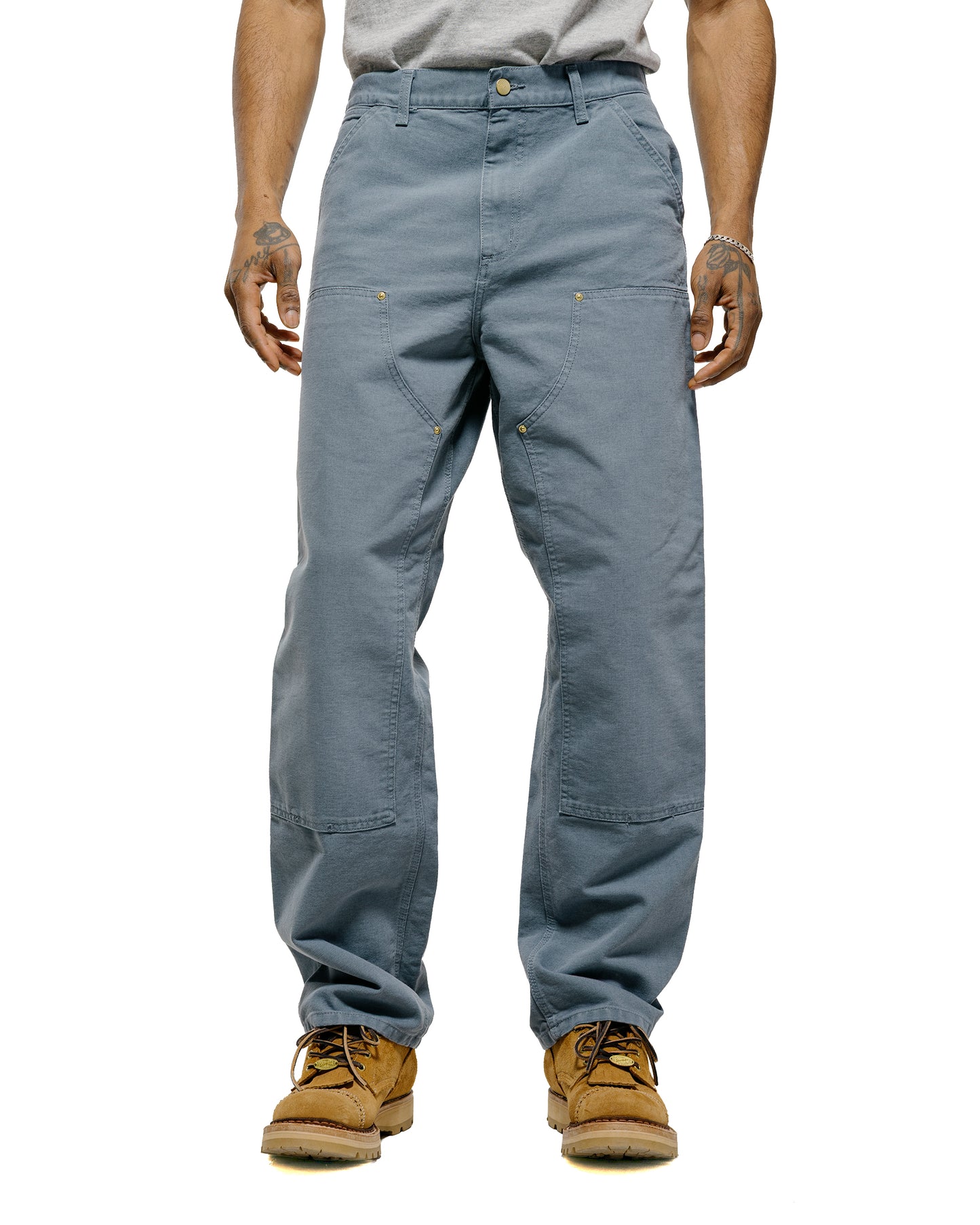 lost & found Carhartt Work In Progress Carhartt W.I.P. Double Knee Pant Cozy Blue Stone Canvas