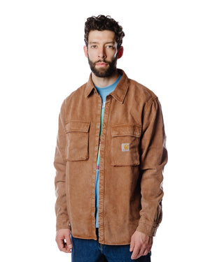 Carhartt W.I.P. Monterey Shirt Jacket Tamarind Worn Washed Model Detail