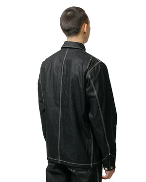 Carhartt W.I.P. OG Chore Coat Denim Black Rigid model back