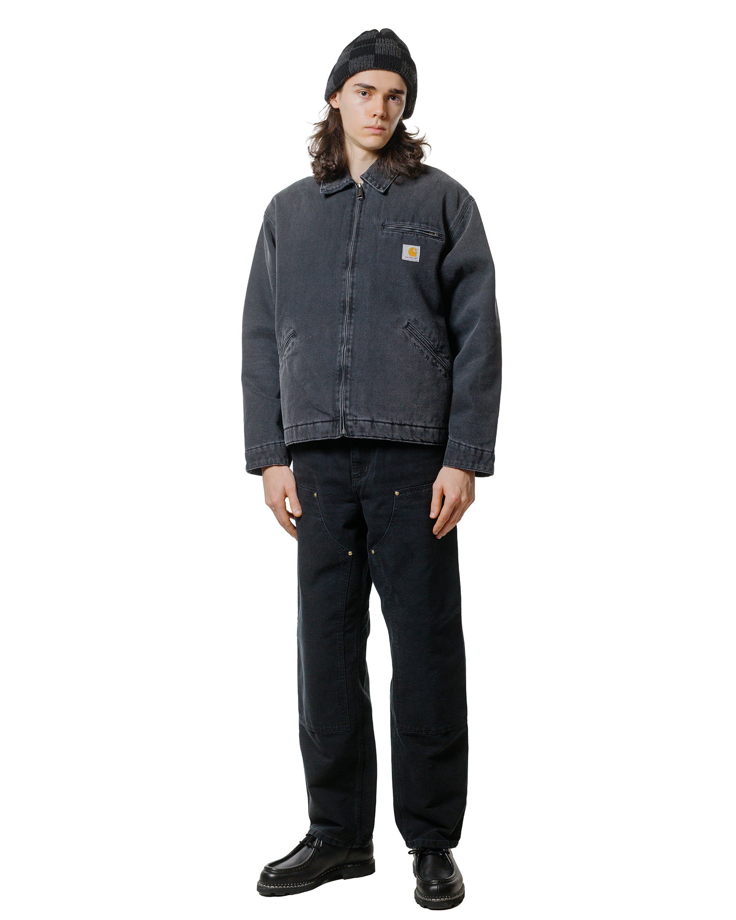 lost & found Carhartt Work In Progress Carhartt W.I.P. OG Detroit Jacket Black Grind Wash