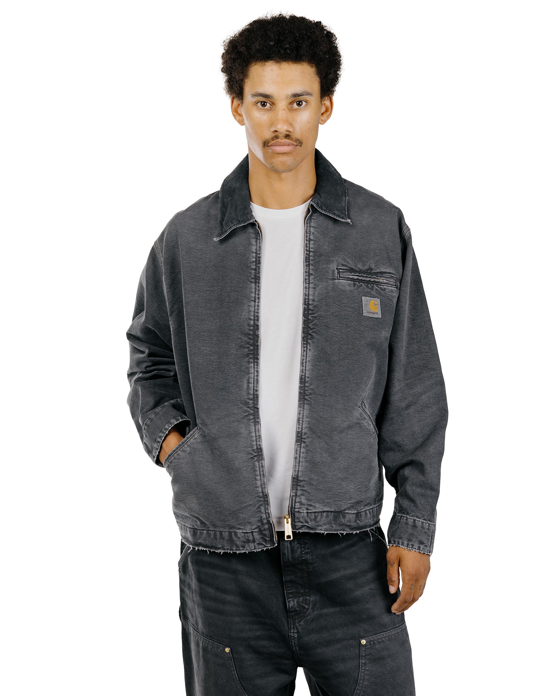 lost & found Carhartt Work In Progress Carhartt W.I.P. OG Detroit Jacket Black/Black Destroy Wash