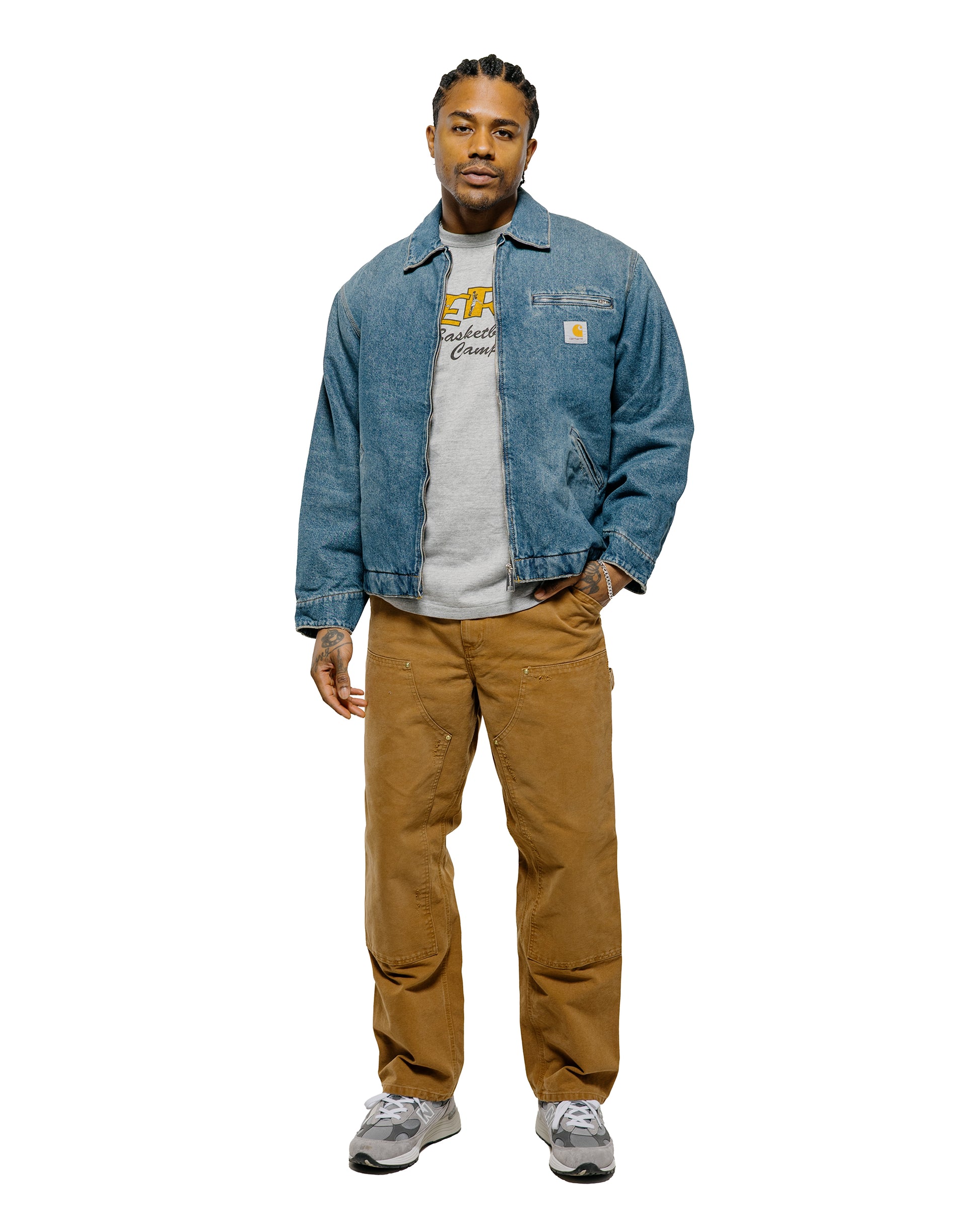 lost & found Carhartt Work In Progress Carhartt W.I.P. OG Detroit Jacket Blue Grind Wash