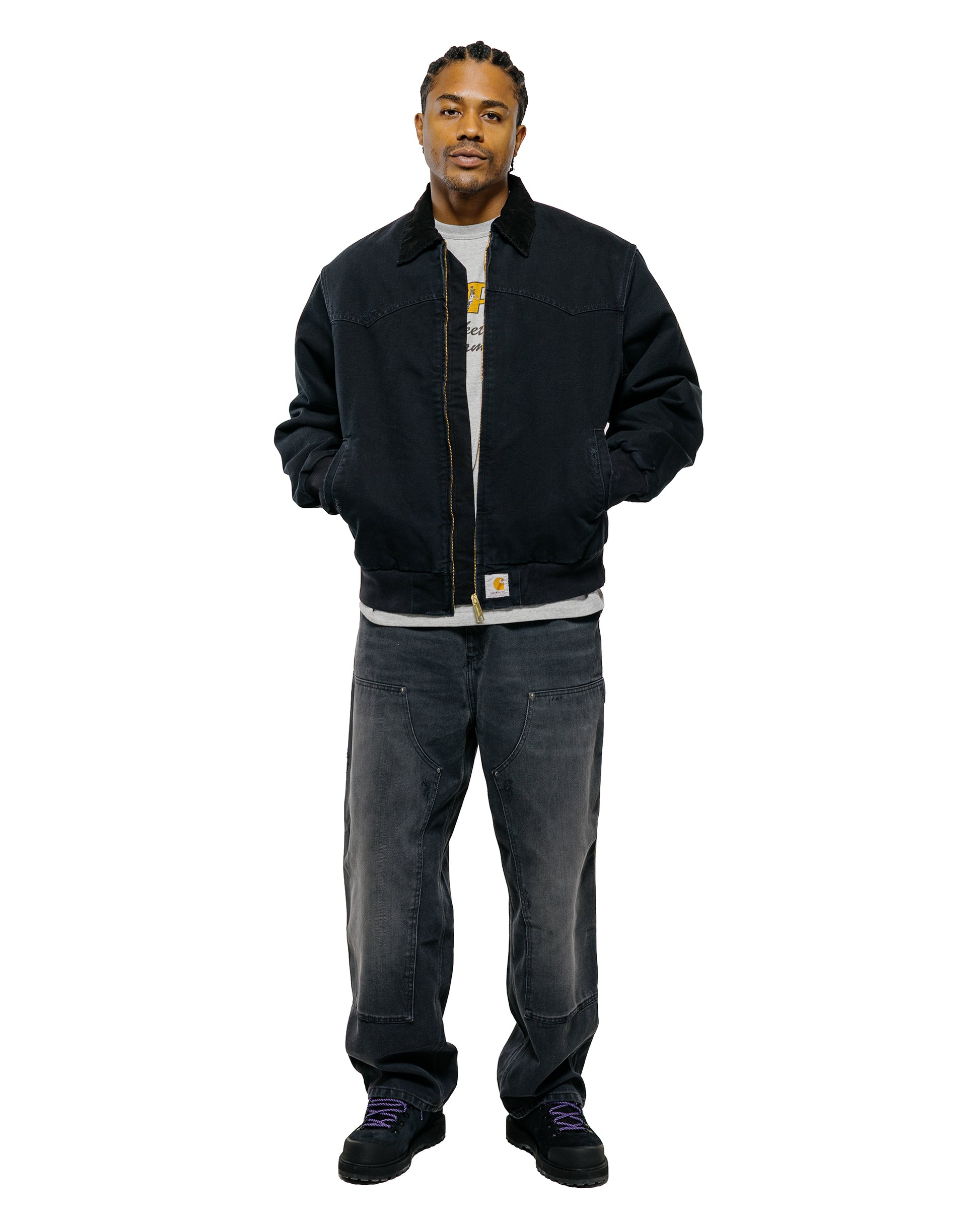 lost & found Carhartt Work In Progress Carhartt W.I.P. OG Double Knee Pant Denim Black Stone Washed