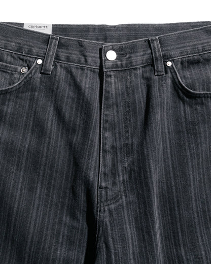 lost & found Carhartt Work In Progress Carhartt W.I.P. Rylan Stripe Short Black Stone Washed