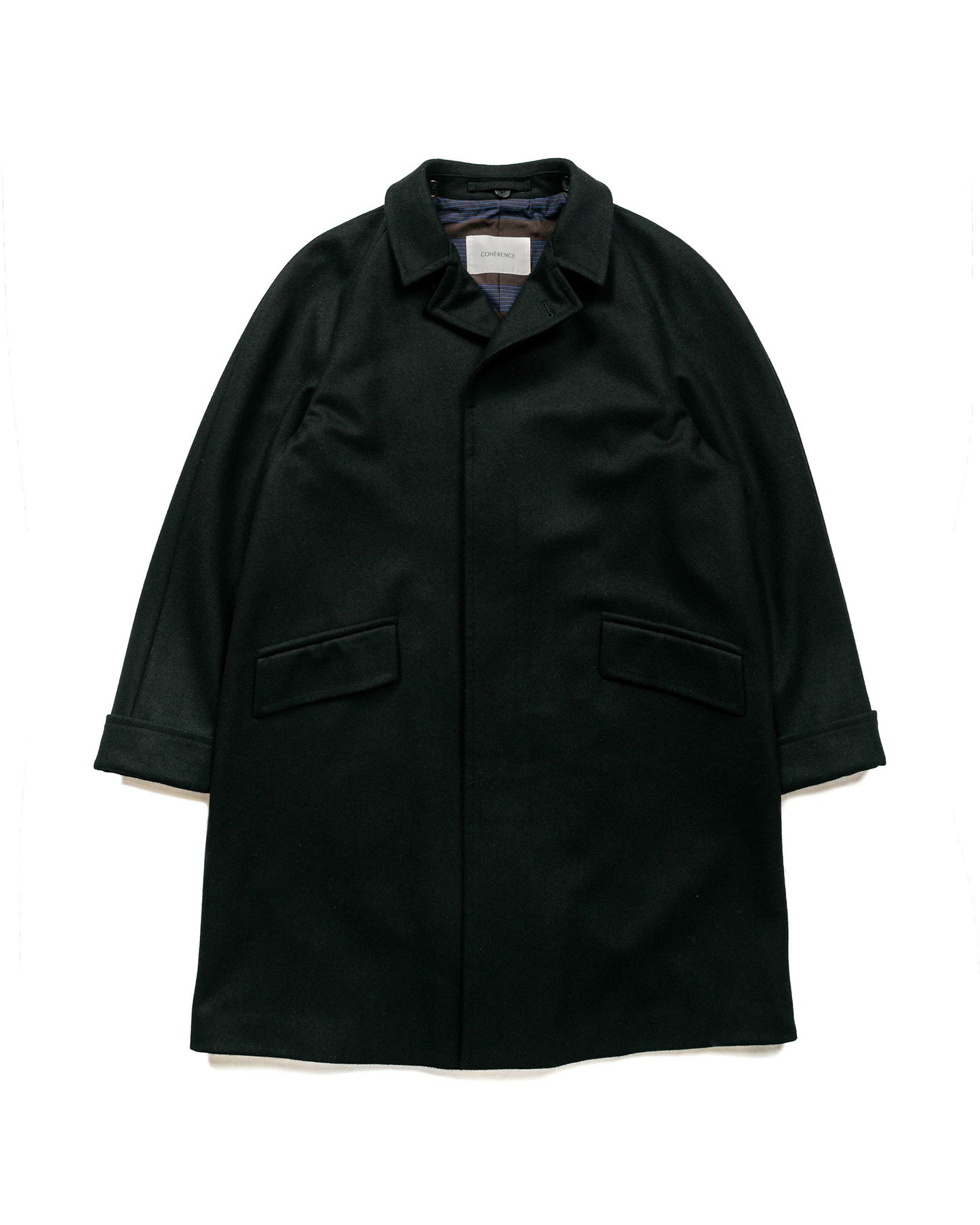 lost & found Cohérence Cohérence Corb Melton Jersey Over Coat Black