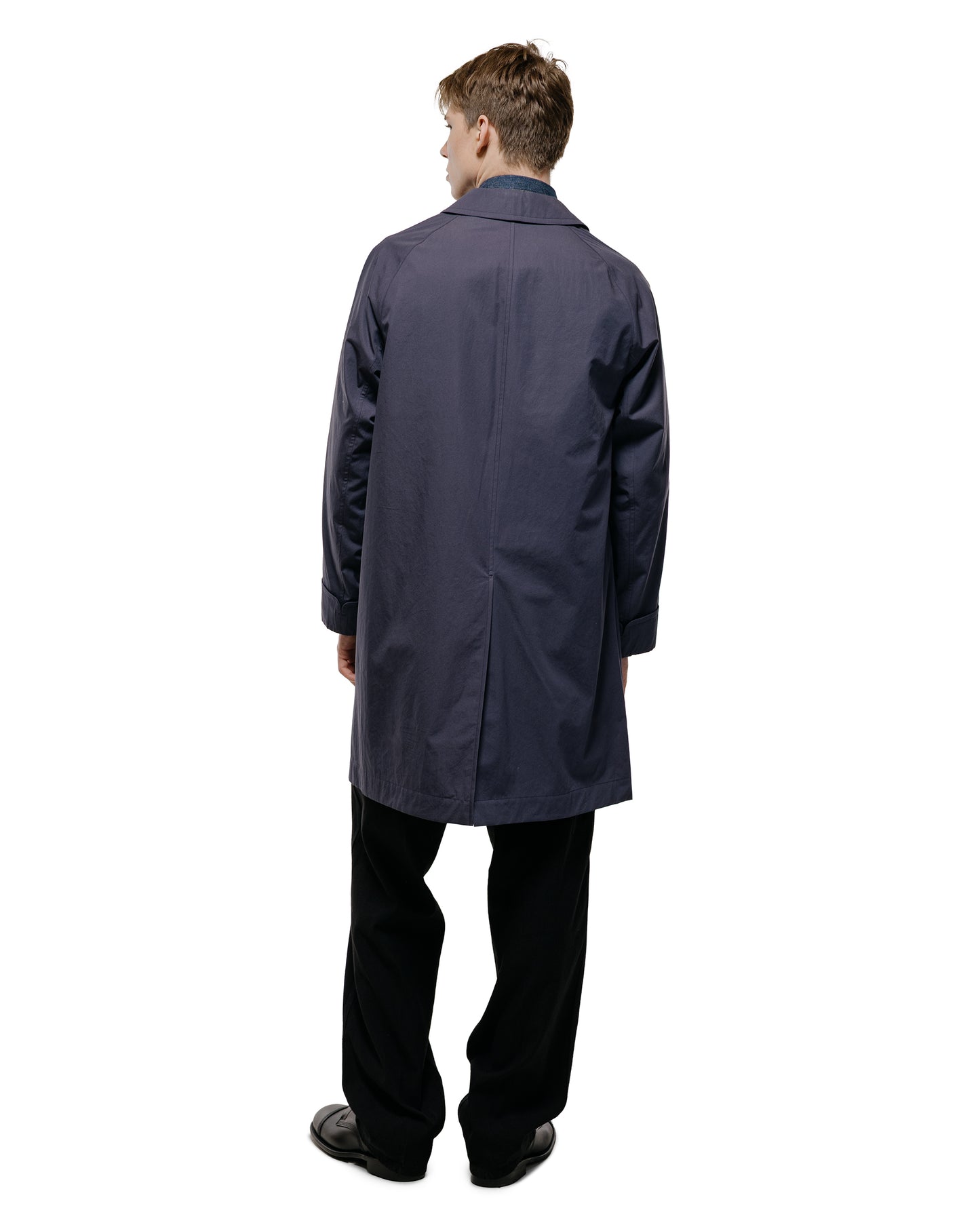 lost & found Cohérence Cohérence Corb II Weather Resistant Cotton Light Over Coat Slate Blue