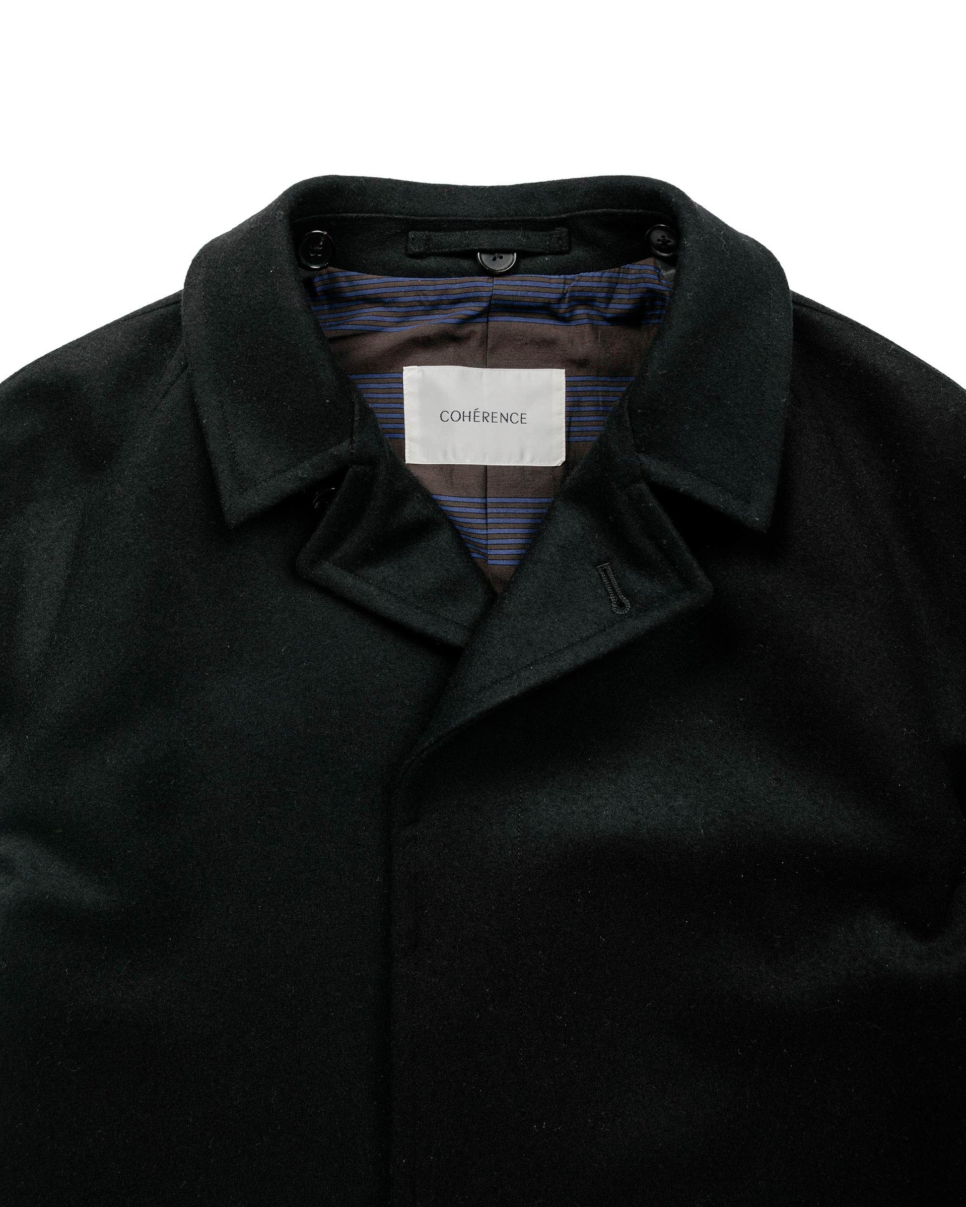 lost & found Cohérence Cohérence Corb Melton Jersey Over Coat Black