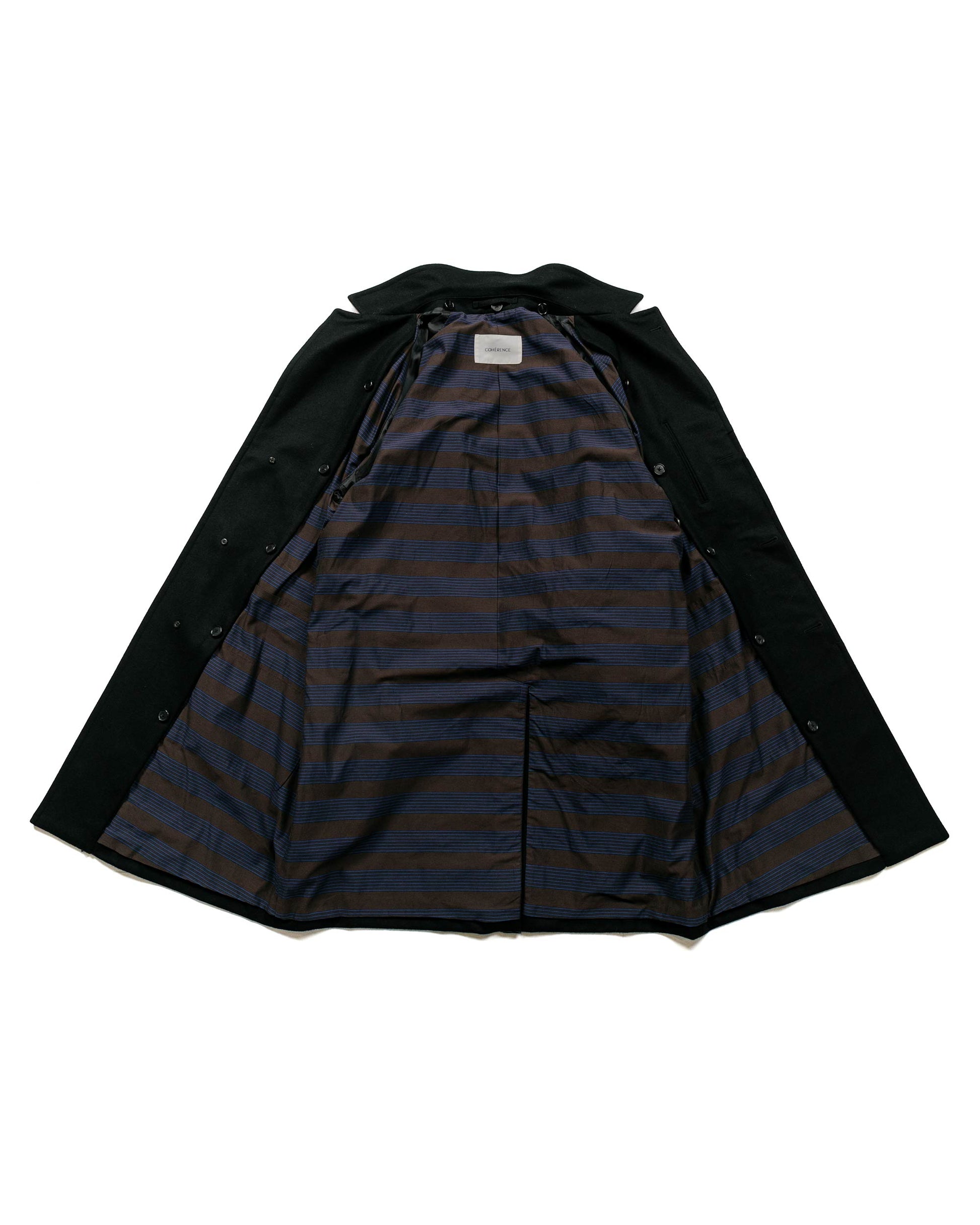 lost & found Cohérence Cohérence Corb Melton Jersey Over Coat Black
