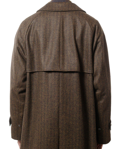 lost & found Cohérence Cohérence FouFou II Coat Chevron Tweed Jersey Brown