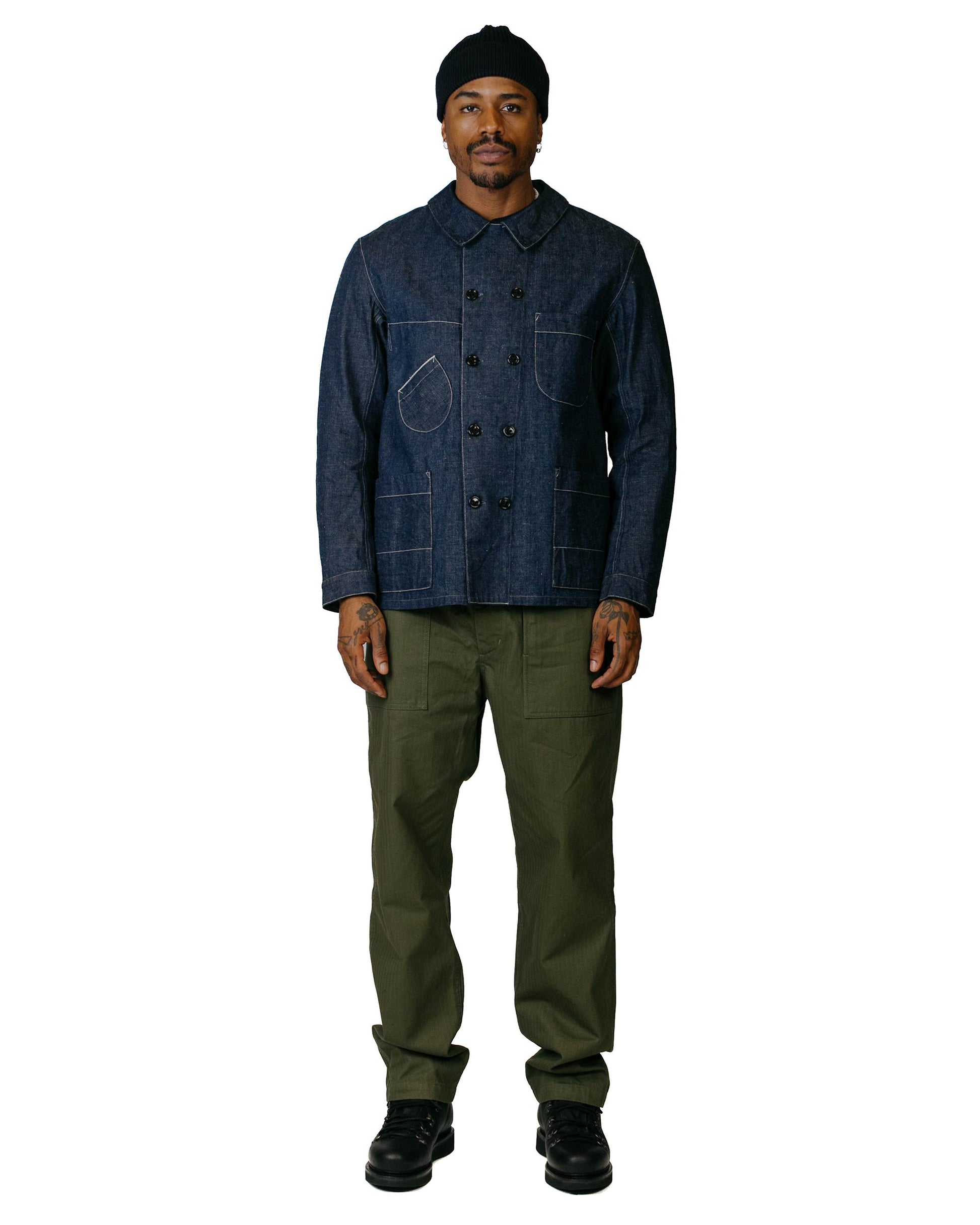 lost & found Cohérence Cohérence Kees 10oz Logger Selvedge Denim Jacket Indigo