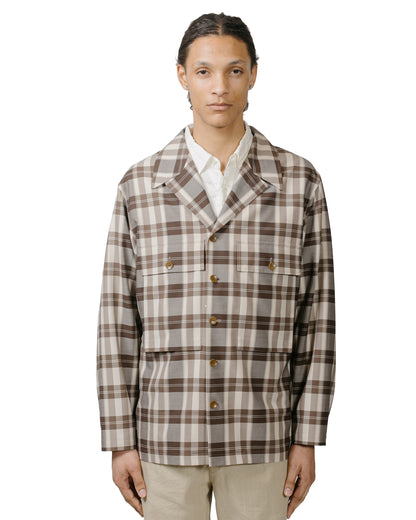 lost & found Cohérence Cohérence Vernon-D Antique Wool Gabardine Jacket Beige Check
