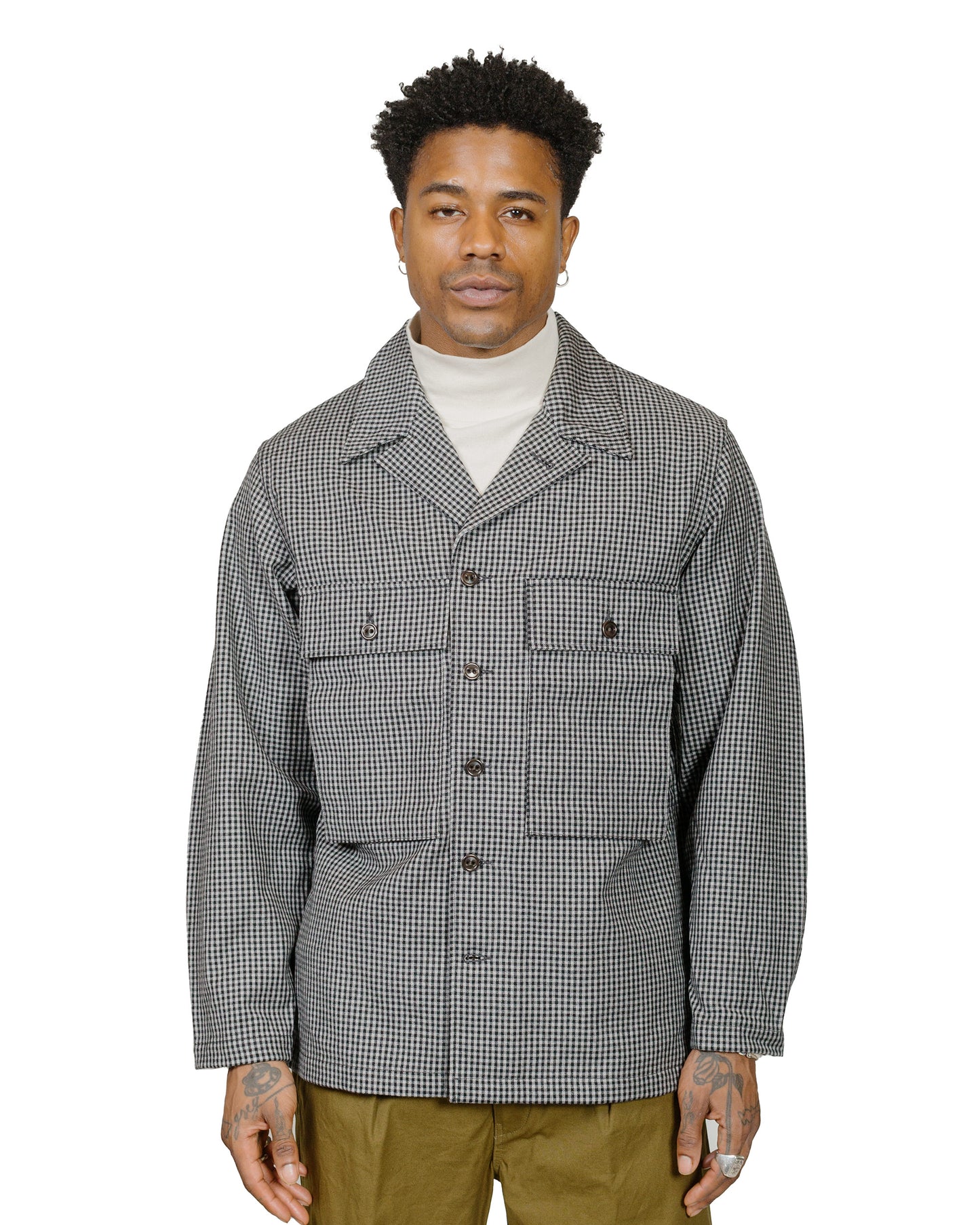 lost & found Cohérence Cohérence Vernon-D Rover Wool Twill Jacket Check