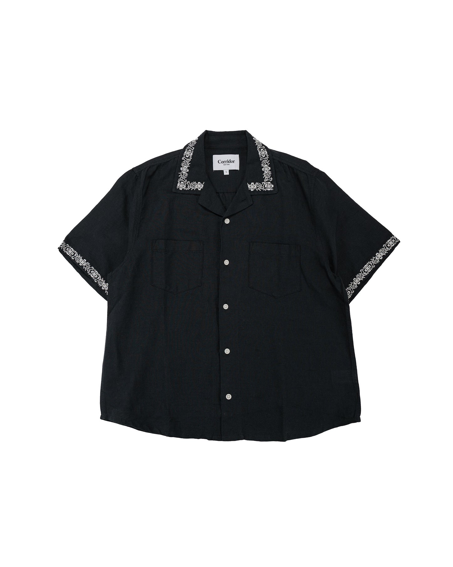 lost & found Corridor Corridor Harmony Embroidered SS Black
