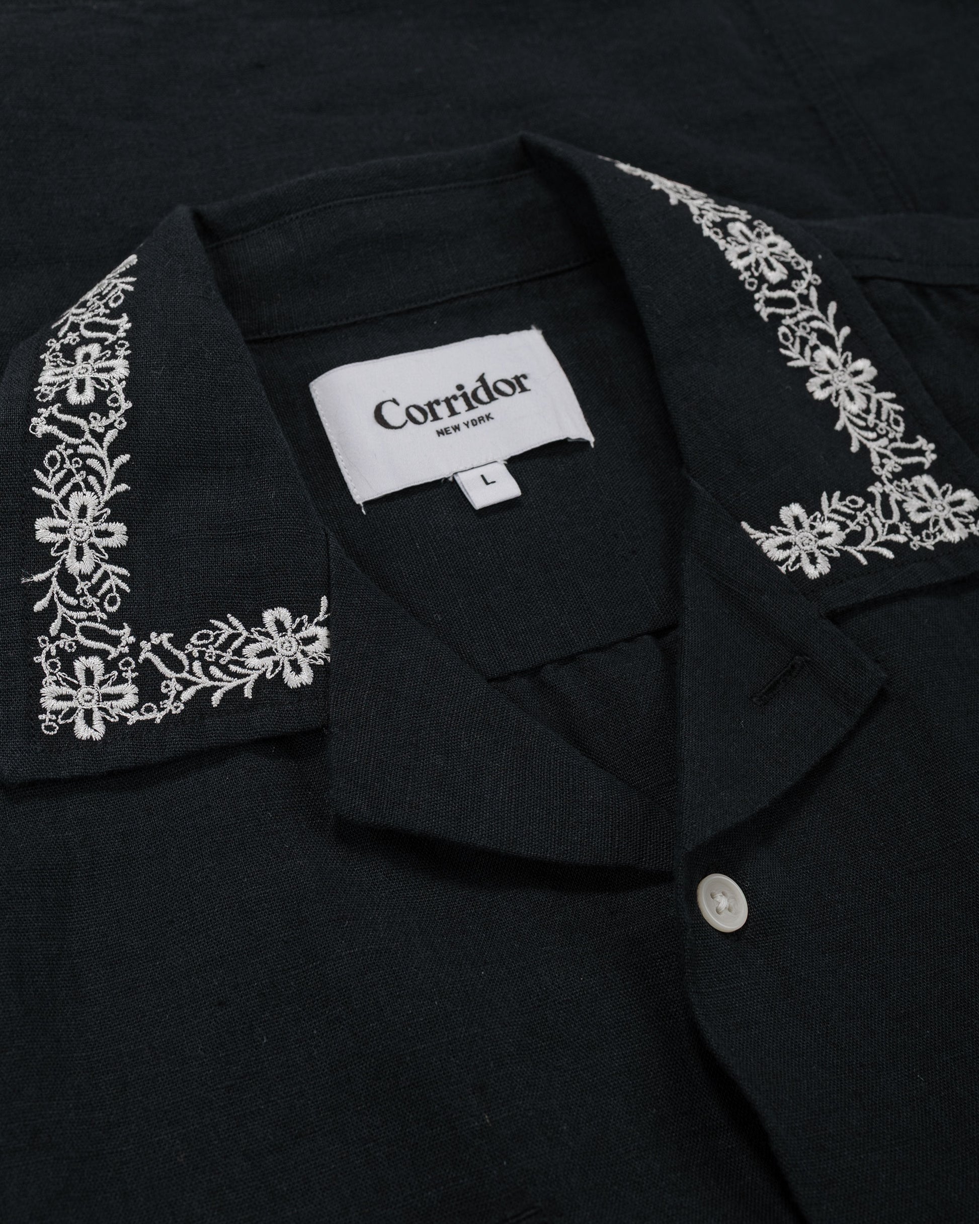 lost & found Corridor Corridor Harmony Embroidered SS Black