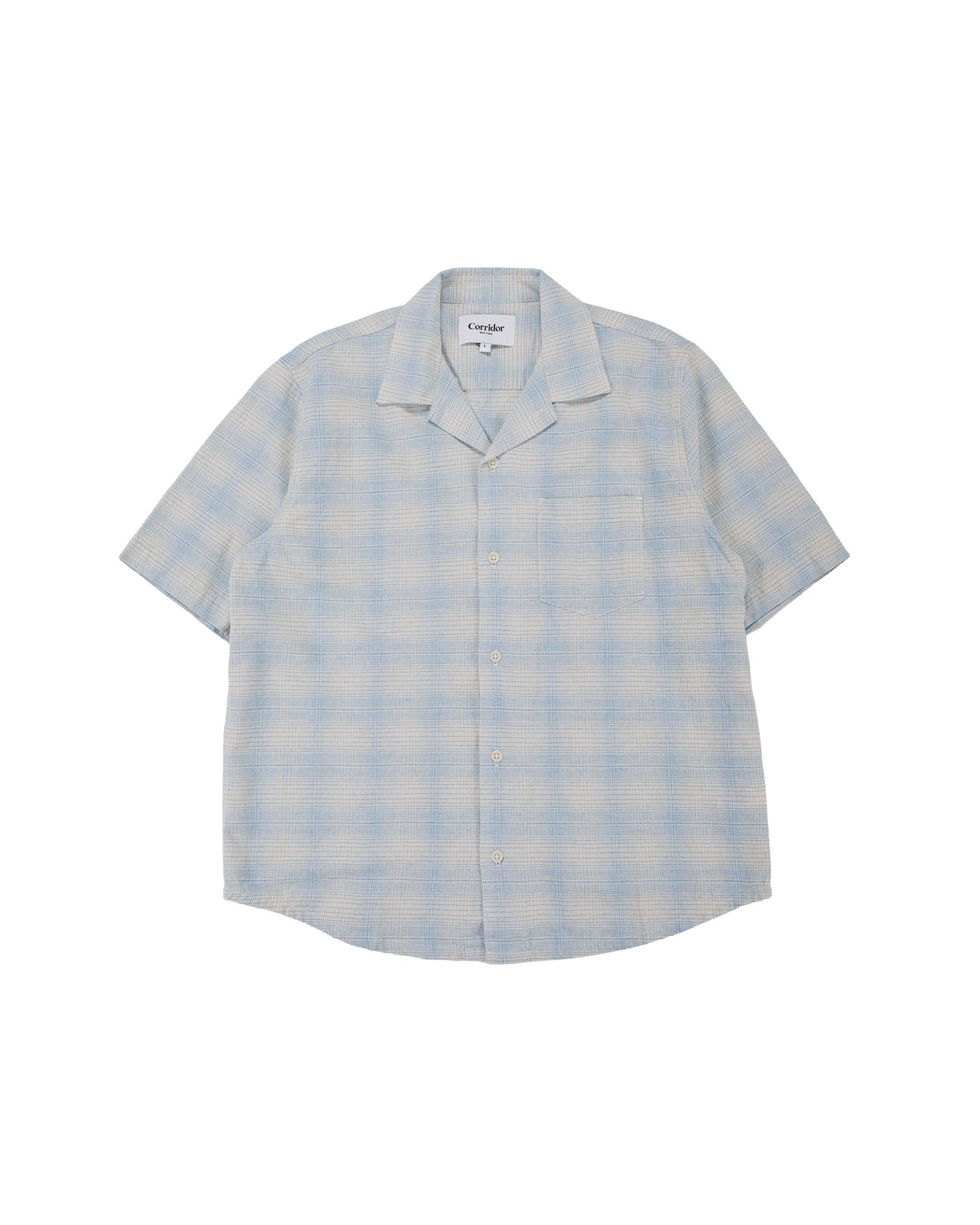 lost & found Corridor Corridor Linen Plaid SS Light Blue