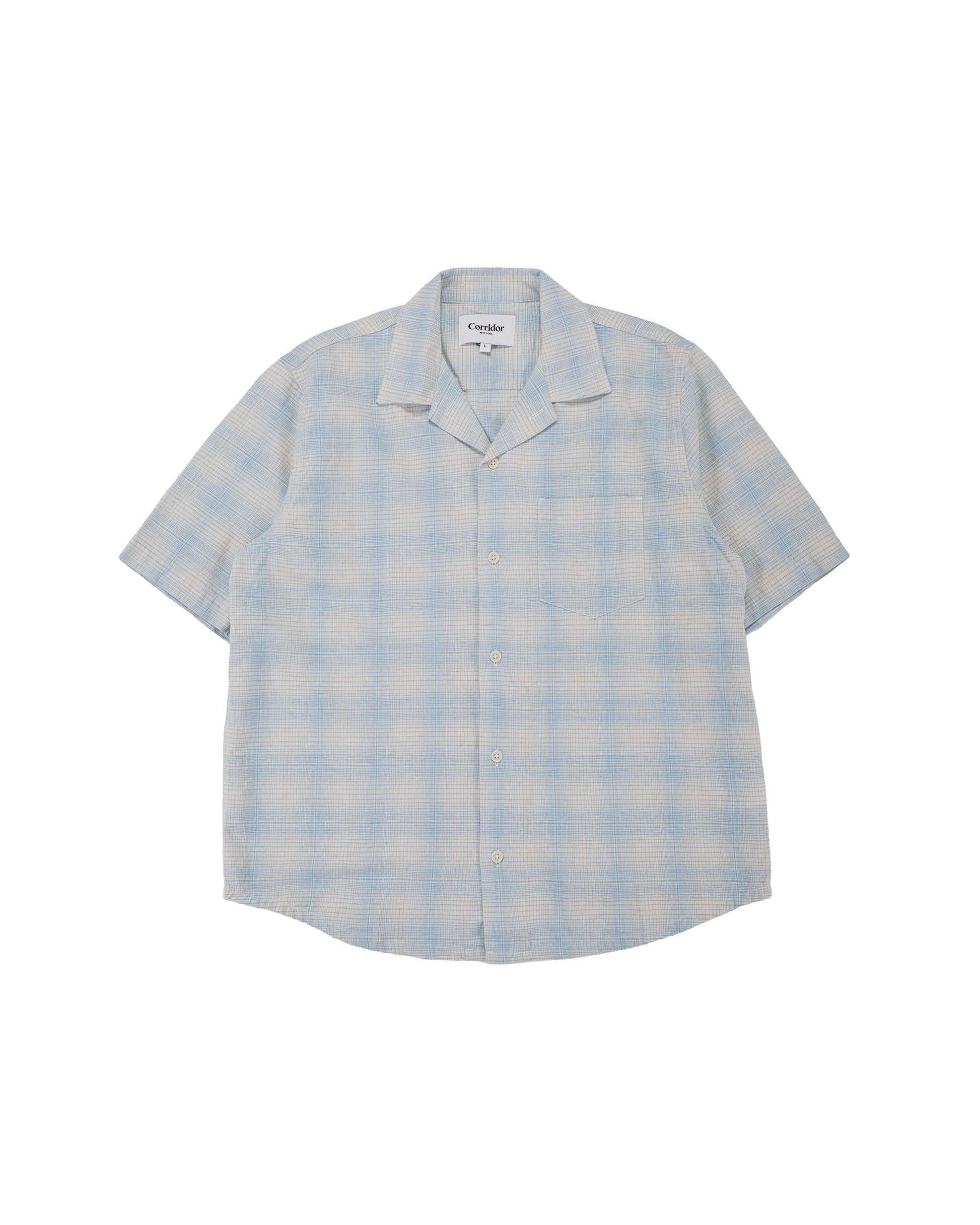 lost & found Corridor Corridor Linen Plaid SS Light Blue
