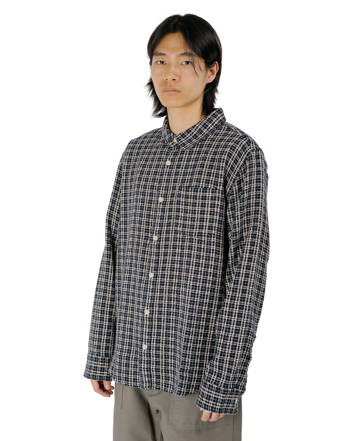 Corridor Reverse Tweed Snow Check Blue