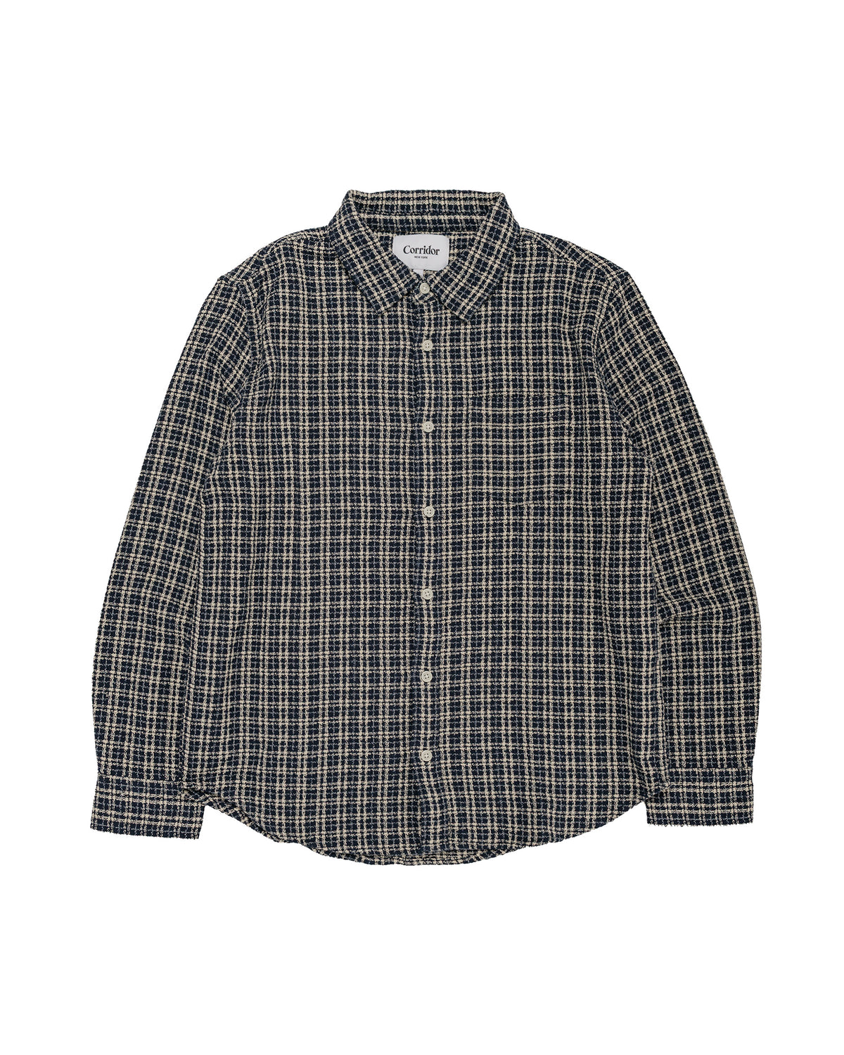 Corridor Reverse Tweed Snow Check Blue