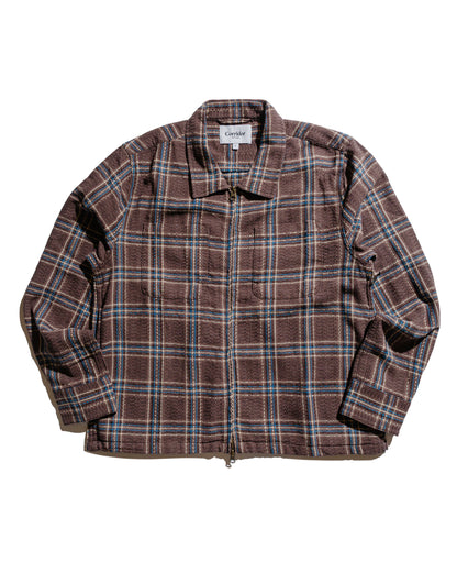 lost & found Corridor Corridor Venice Plaid Zip Jacket Brown