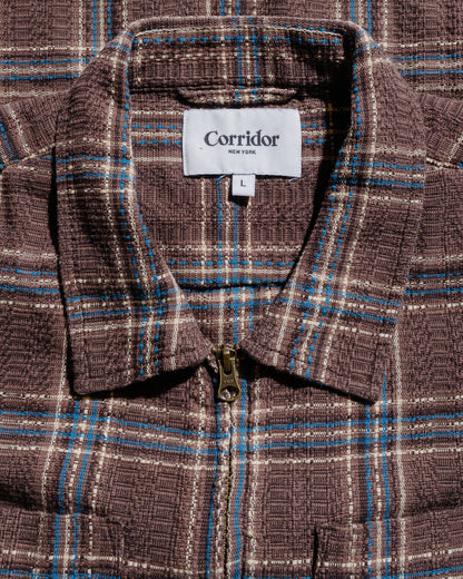 lost & found Corridor Corridor Venice Plaid Zip Jacket Brown
