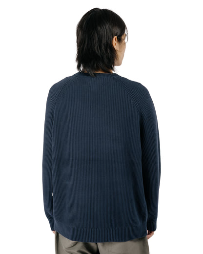 Corridor Washed Cotton Crewneck Navy
