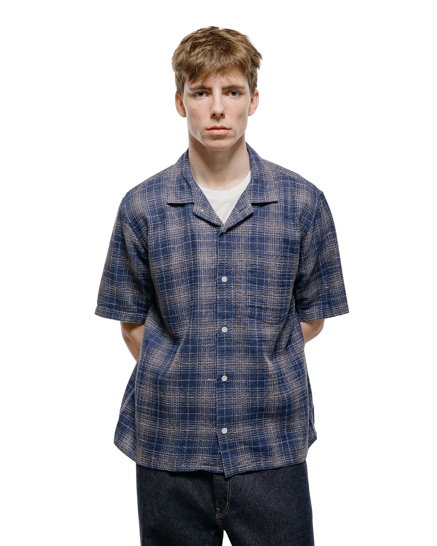 lost & found Corridor Corridor Wavy Linen SS Navy