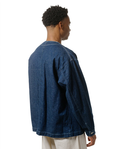 Danton 11oz Denim Collarless Jacket Indigo