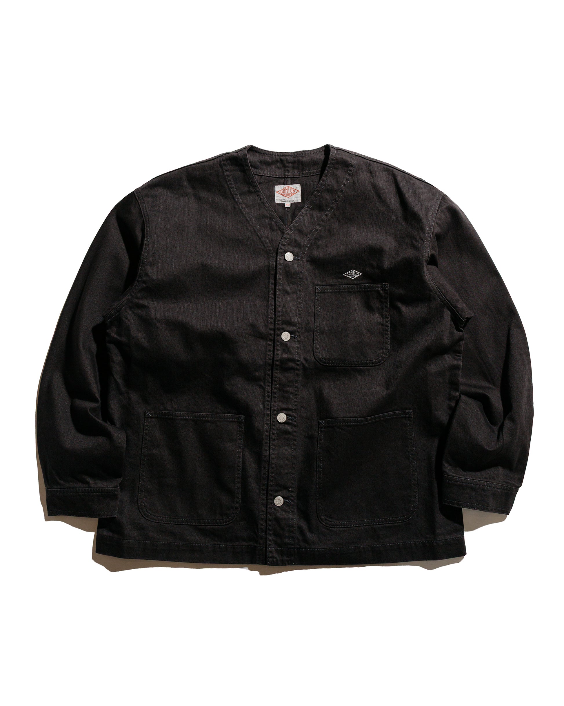 lost & found Danton Danton Katsuragi Collarless Jacket Charcoal Black