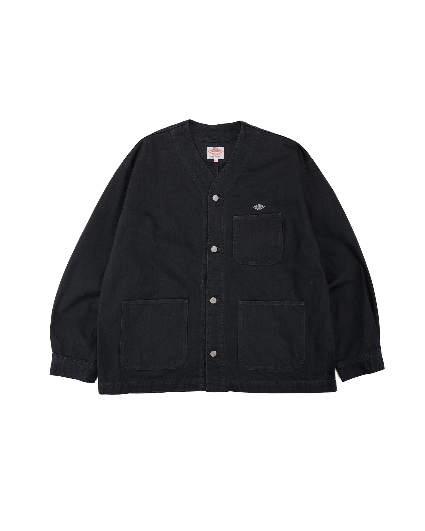 lost & found Danton Danton Katsuragi Collarless Jacket Charcoal Black